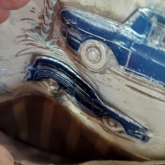 4717) Brahmin Mini Duxbury Crossbody in 'Sky Copa Cobana' Chevy Woody Wagon Palm - Picture 11 of 15